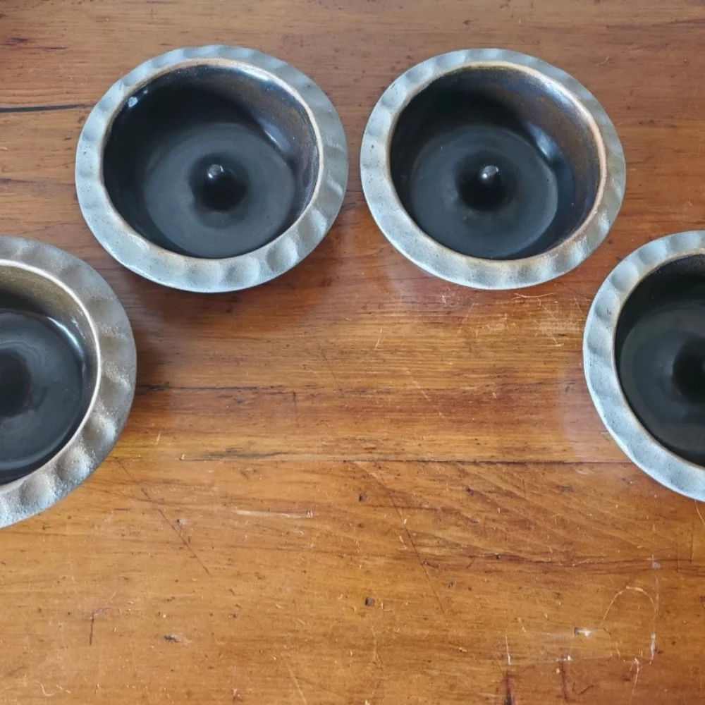 *SOLD* Beautiful! Set Of 4 Vintage Rowe Pottery Works Apple Bakers 🍎 - Picture 3 of 6